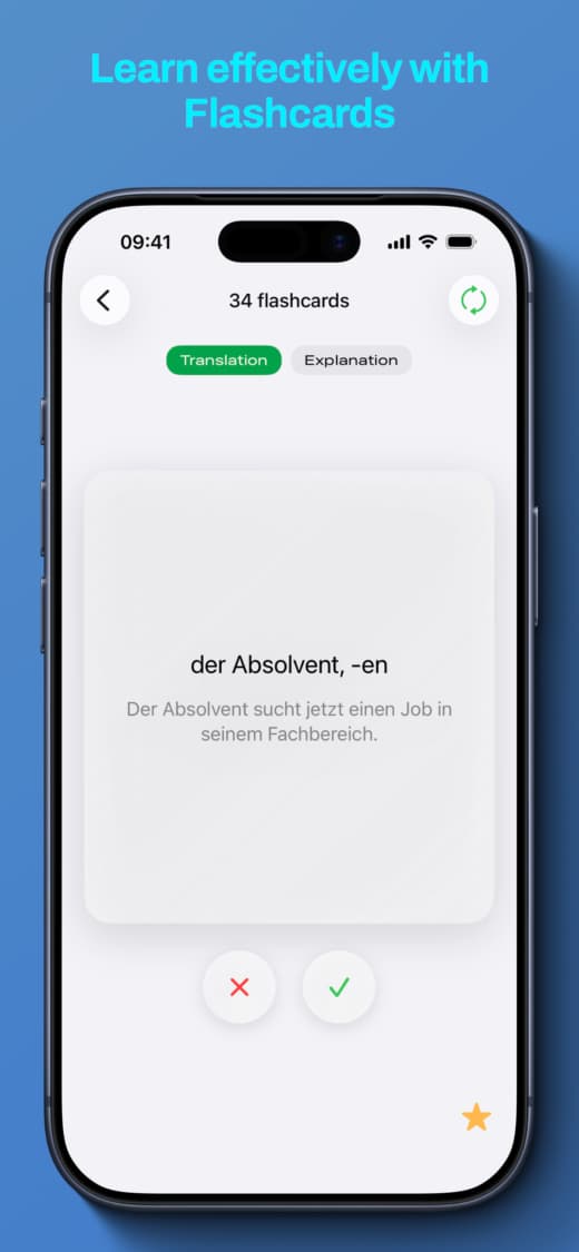 Word detail with translation and examples