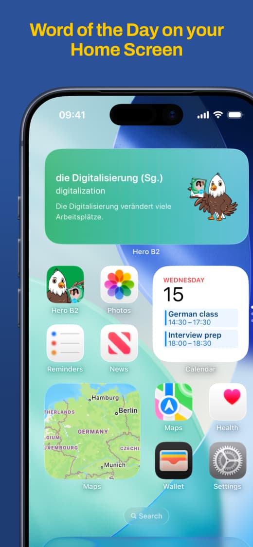 Additional app screen