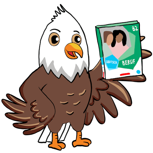 Hero Eagle holding vocabulary book